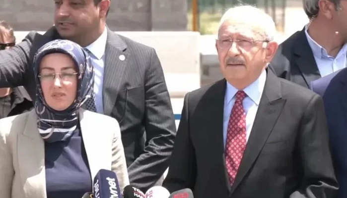 Kılıçdaroğlu ve Ayşe Ateş'ten mahkeme önünde açıklama